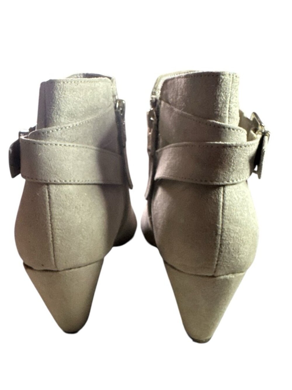 Sam & Libby Women Faux Suede Ankle Bootie Tan Size 6 - Picture 5 of 8